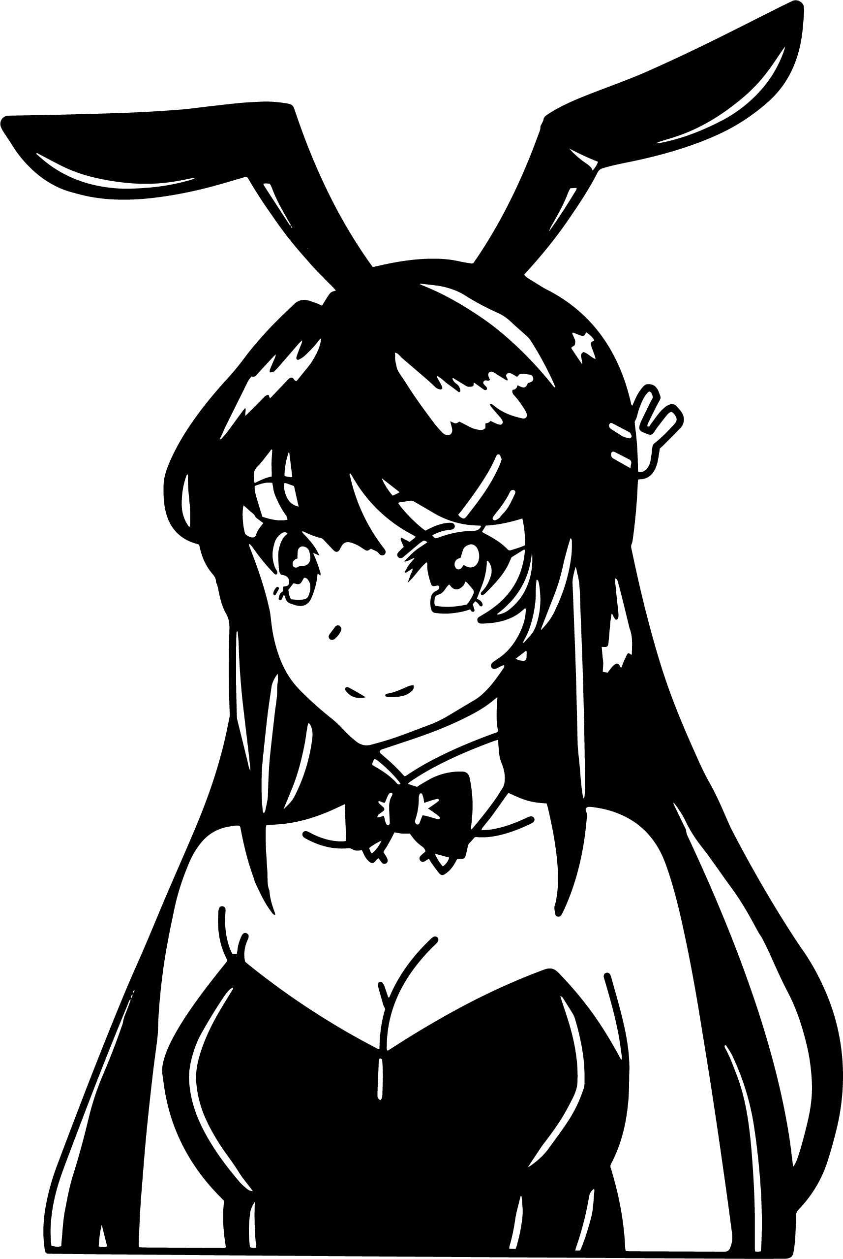 Anime Bunny Girl - Anime Girl - Sticker